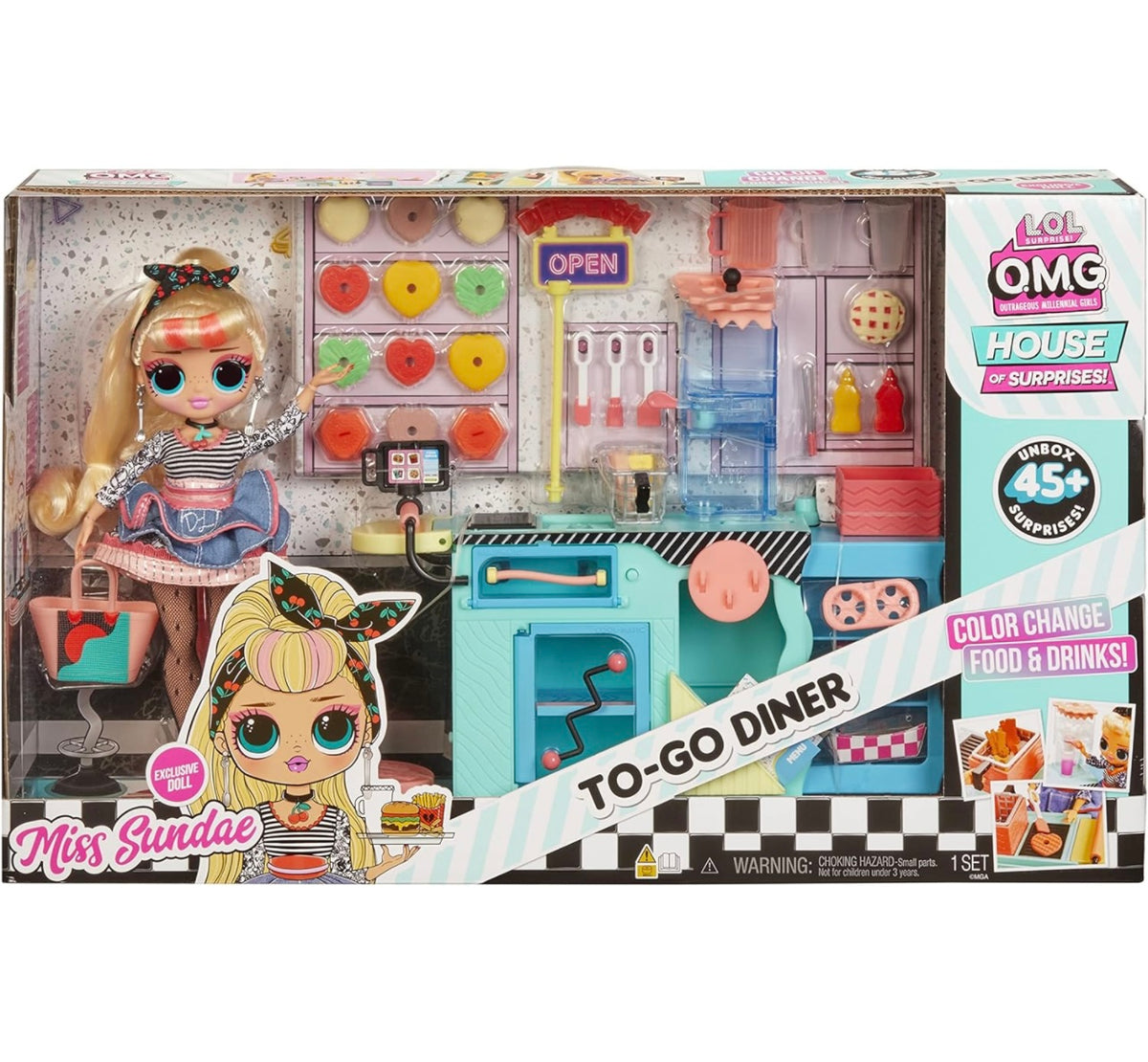 LOL Surprise OMG House of Surprise To Do Diner Miss Sundae Playset