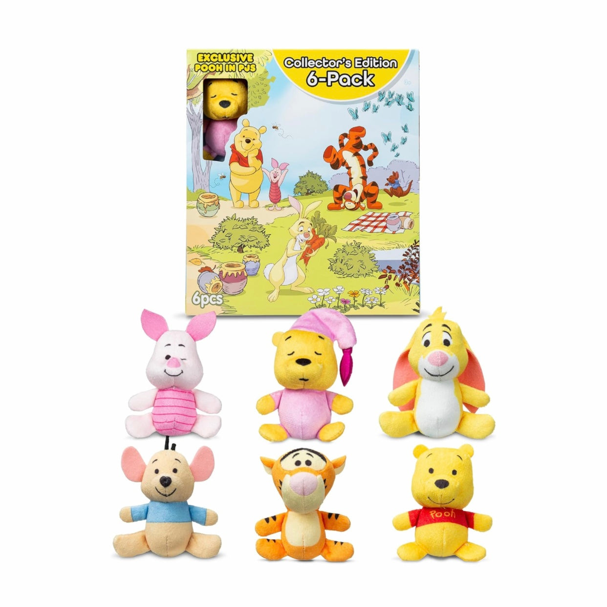Micro Teenies Wennie The Pooh and Pals Miniature Plush Figure 6PK