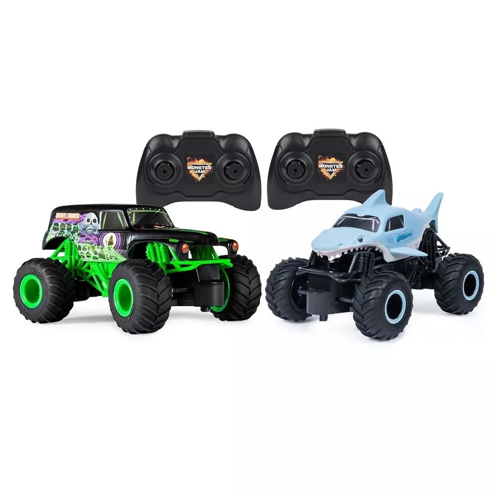 Monster Jam Grave Digger VS Megalodon Racing Rivals RC Kidstationph