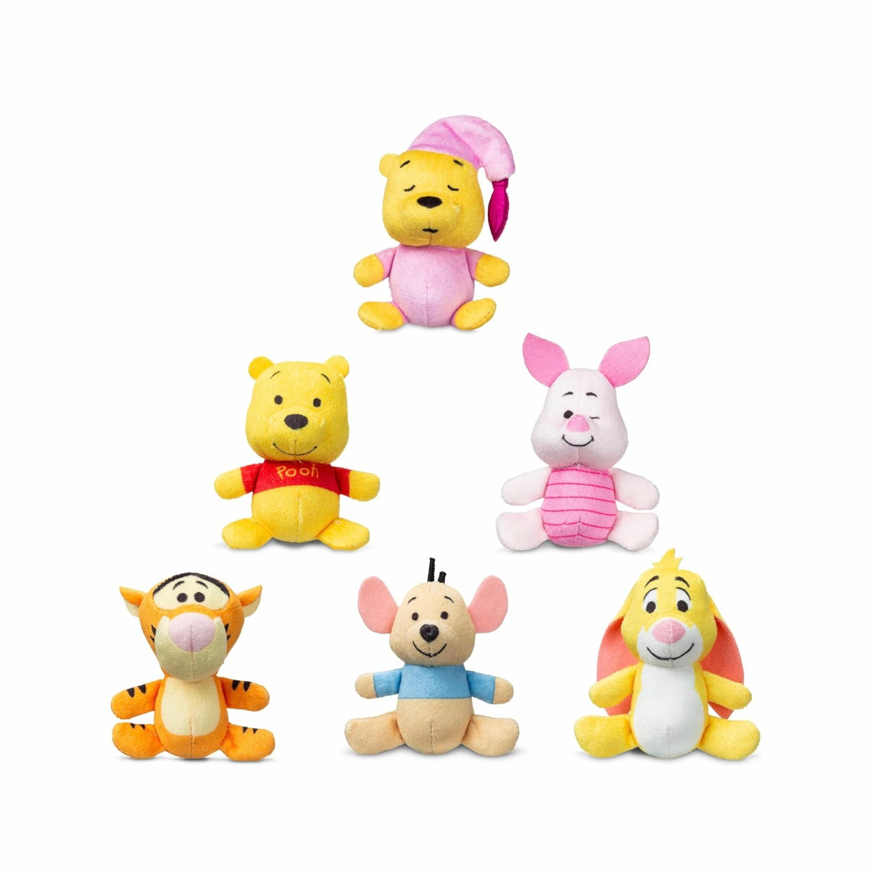 Micro Teenies Wennie The Pooh and Pals Miniature Plush Figure 6PK