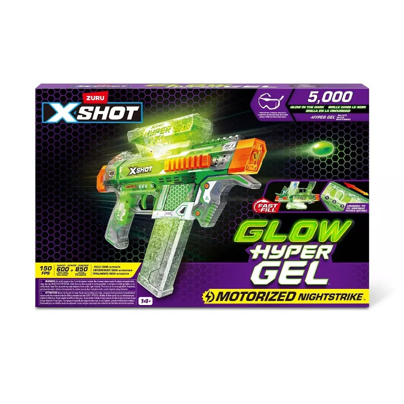 X-Shot Hyper Gel Glow In The Dark Trace Fire Blaster | Kidstationph