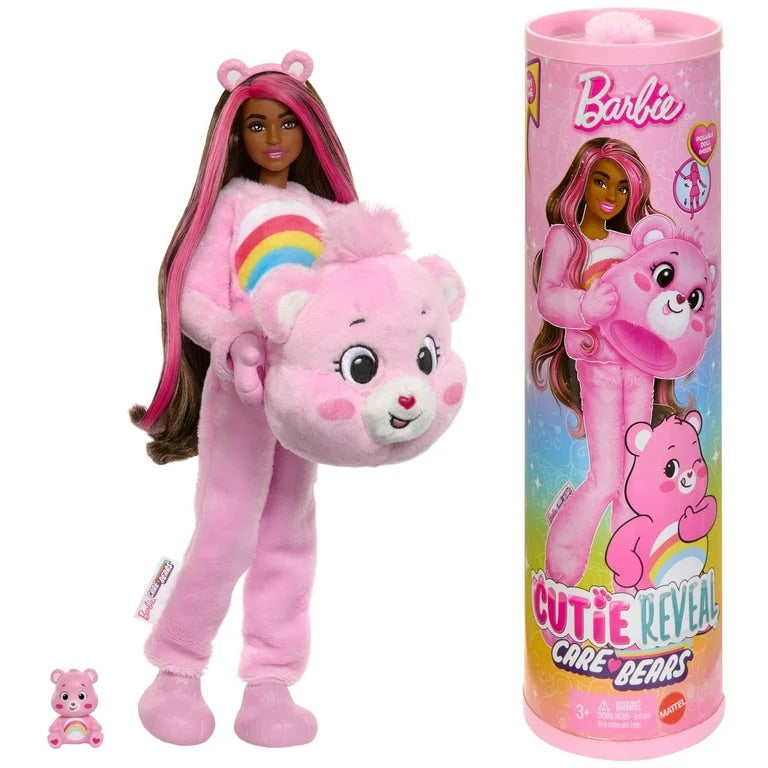 Barbie Cutie Reveal Care Bears Series Doll with Cheer Bear Costume