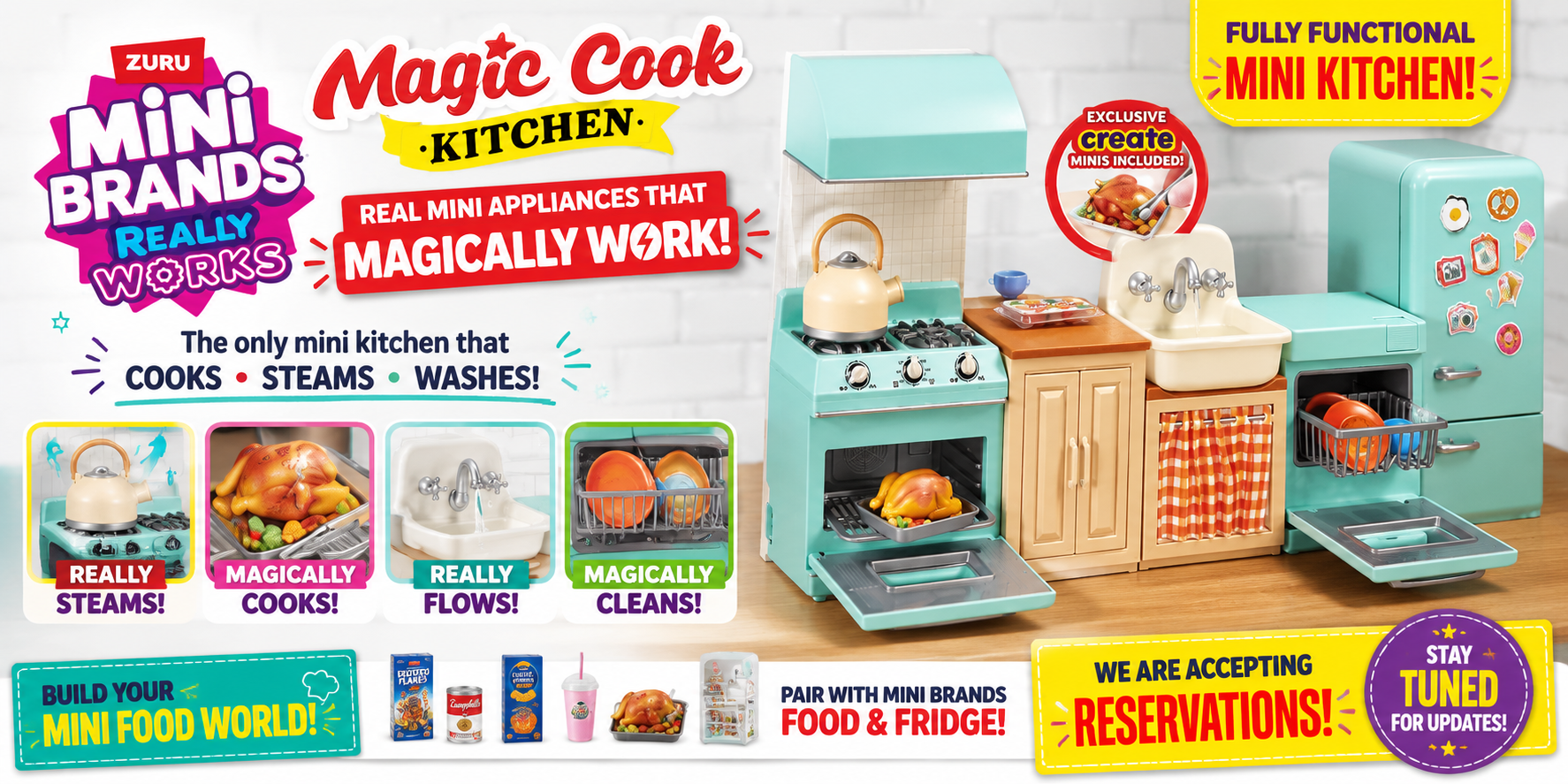 Cook, Clean and Create in Miniature with the Mini Brands Magic Cook Kitchen Playset!