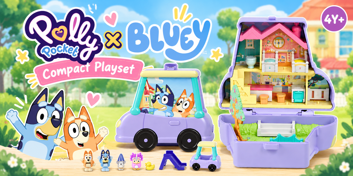 Polly Pocket Bluey Compact Playset – Big Adventures in a Tiny World!