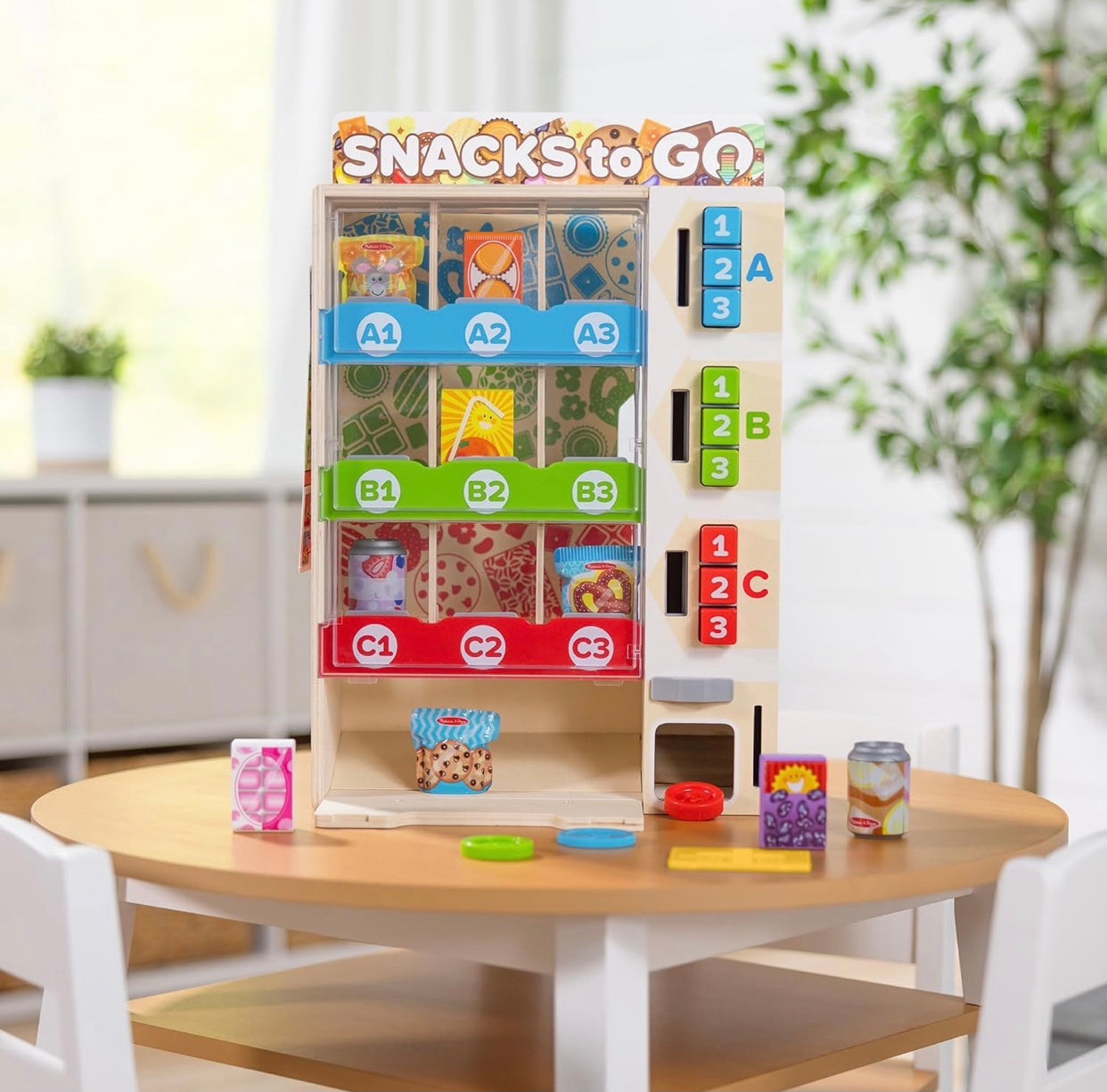 Melissa & Doug Sort-Stock-Select Wooden Vending Machine Playset