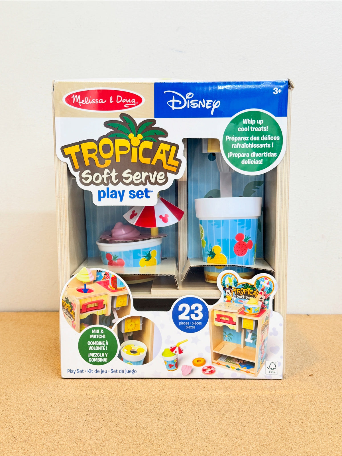 Melissa & Doug Disney Tropical Soft Serve Ice Cream Wooden Playset