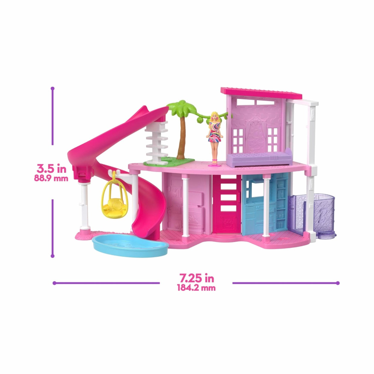 Barbie Mini Barbieland Dreamhouse & 3 Toy Vehicle Set