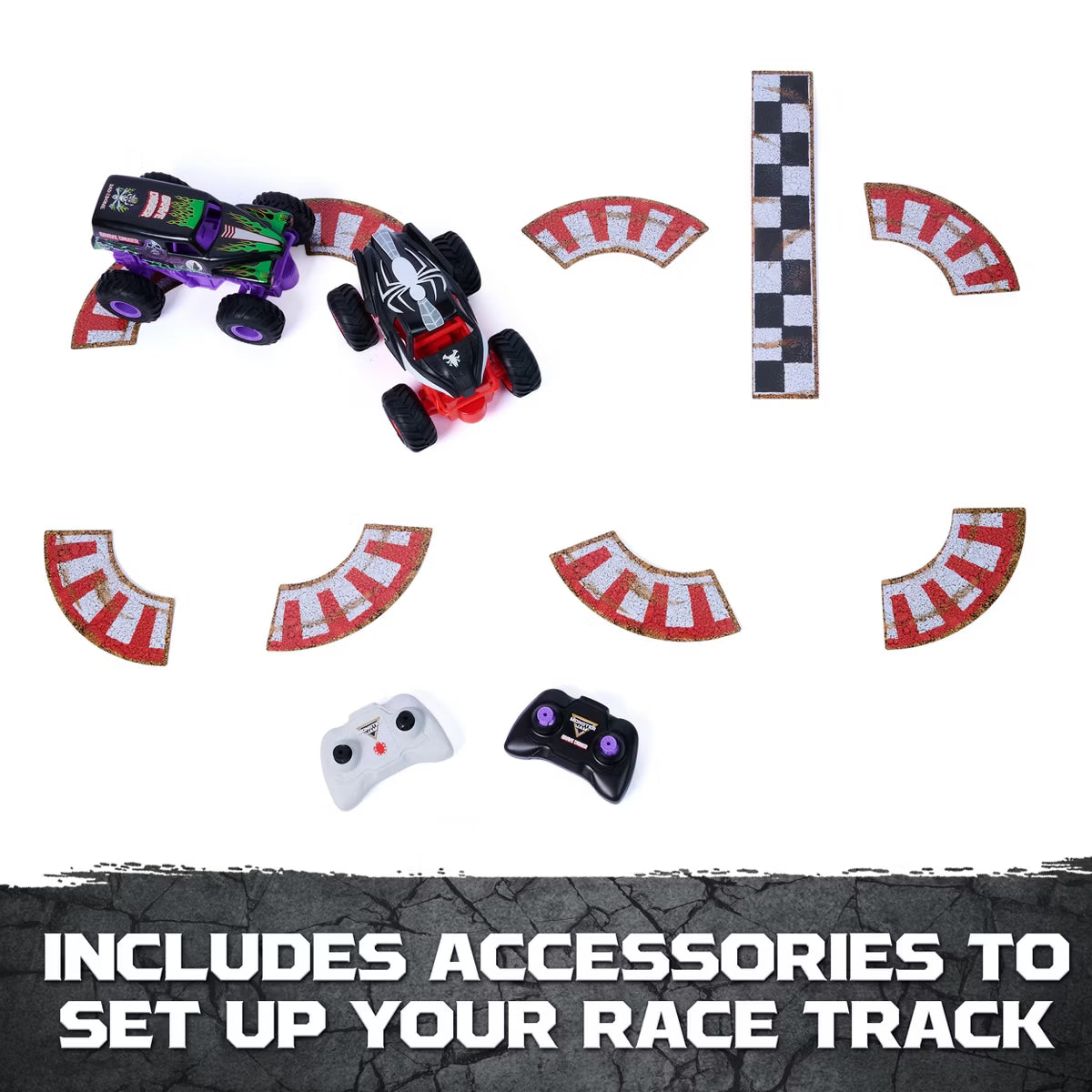 Monster Jam Racing Rivals Grave Digger VS. The Amazing Spiderman RC