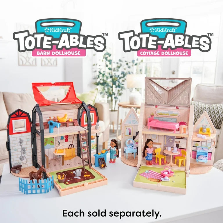 KidKraft Tote-Ables Cottage Dollhouse Transforms Into A Playset