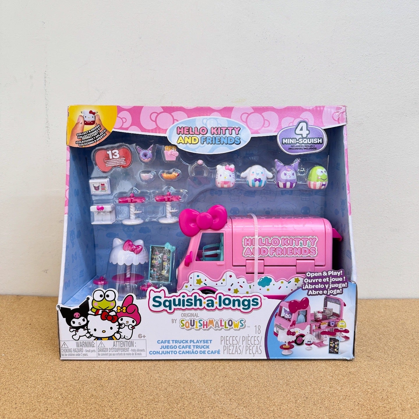 Squish-A-Long by Squishmallows Hello Kitty and Friends Cafe Truck Playset