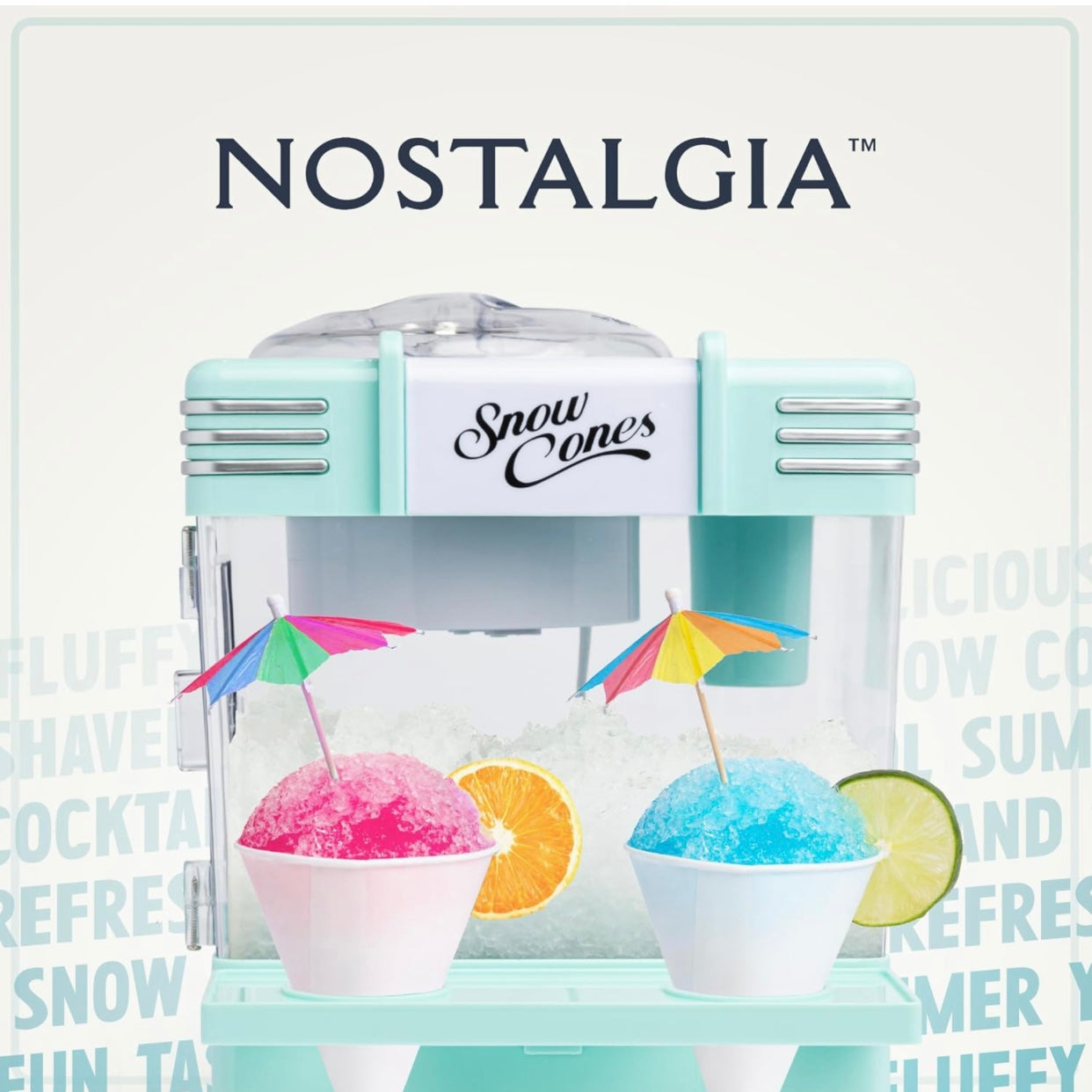 Nostalgia Snow Cone Shaved Ice Machine Retro Tabletop