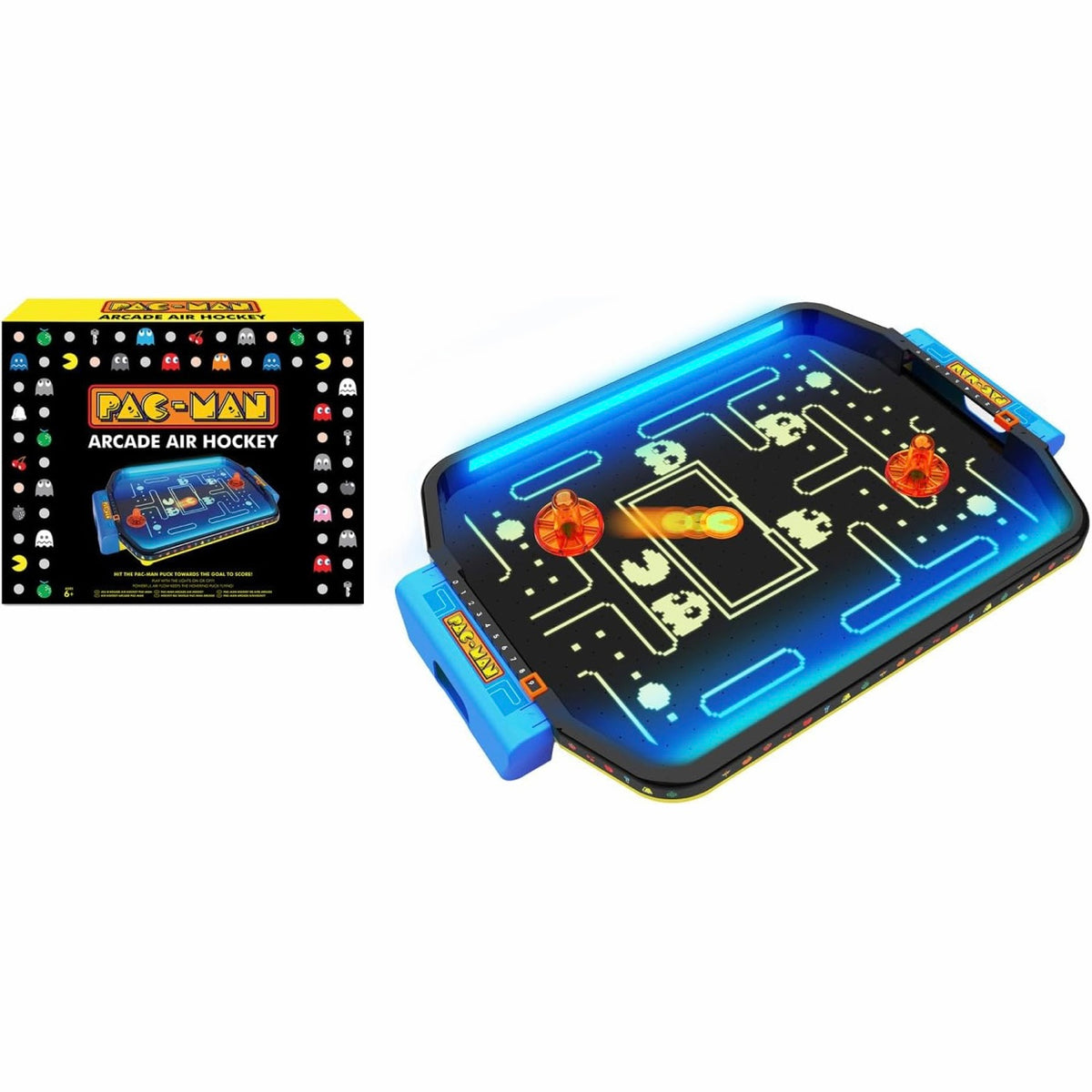 Merchant Ambassador Pac-man: Arcade Air Hockey Glow in the Dark Tabletop Game
