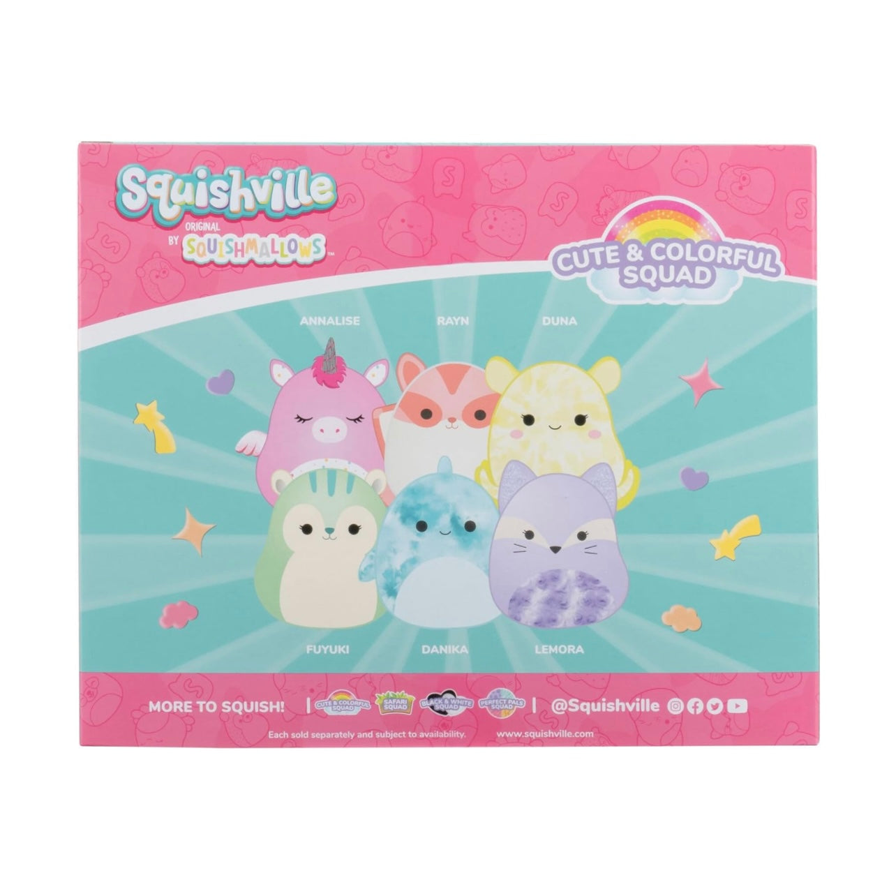 Squishville by Squishmallows Cute & Colorful Squad Plush 2”