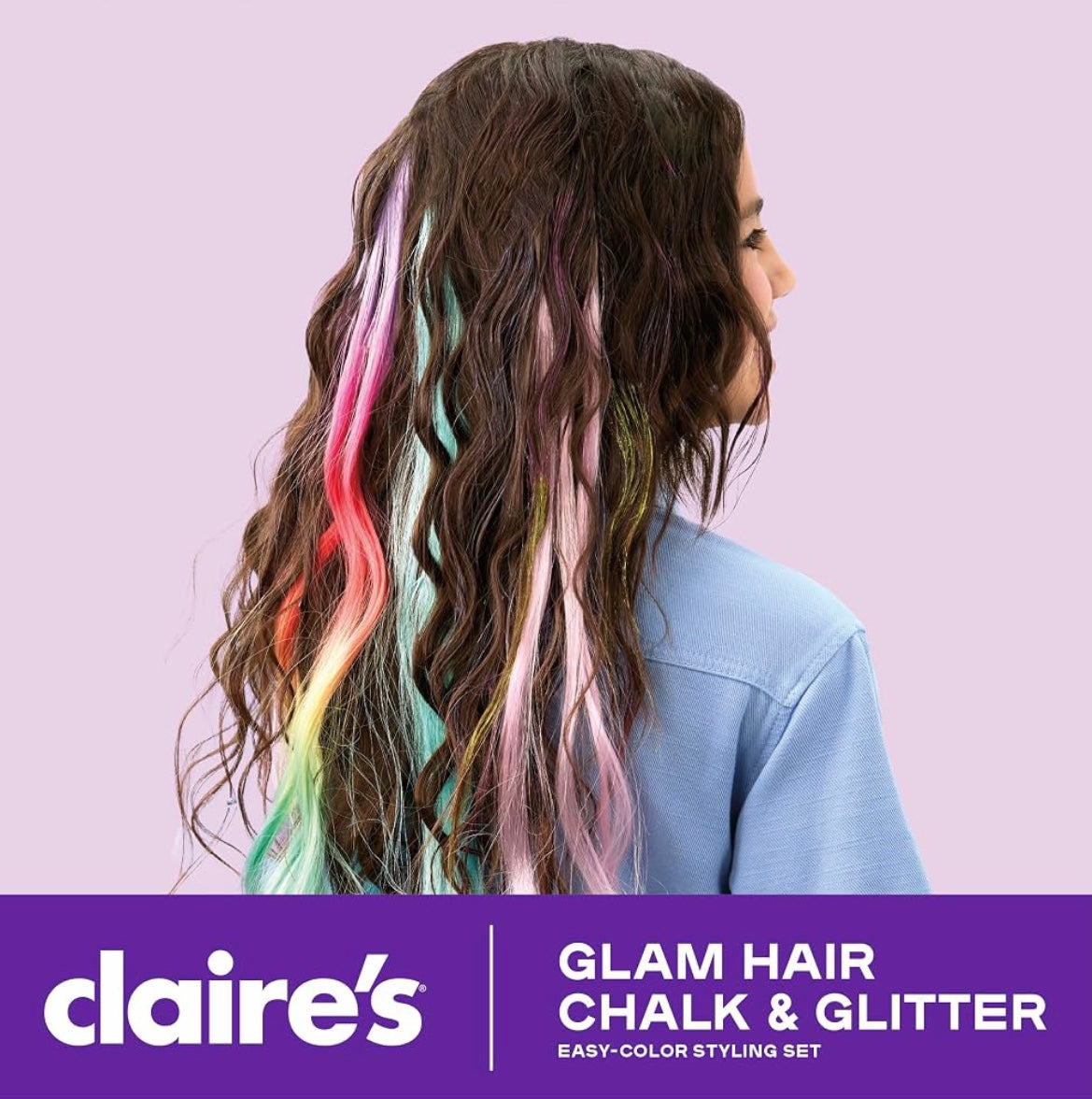 Claire’s Hair Chalk & Glitter Styling Kit