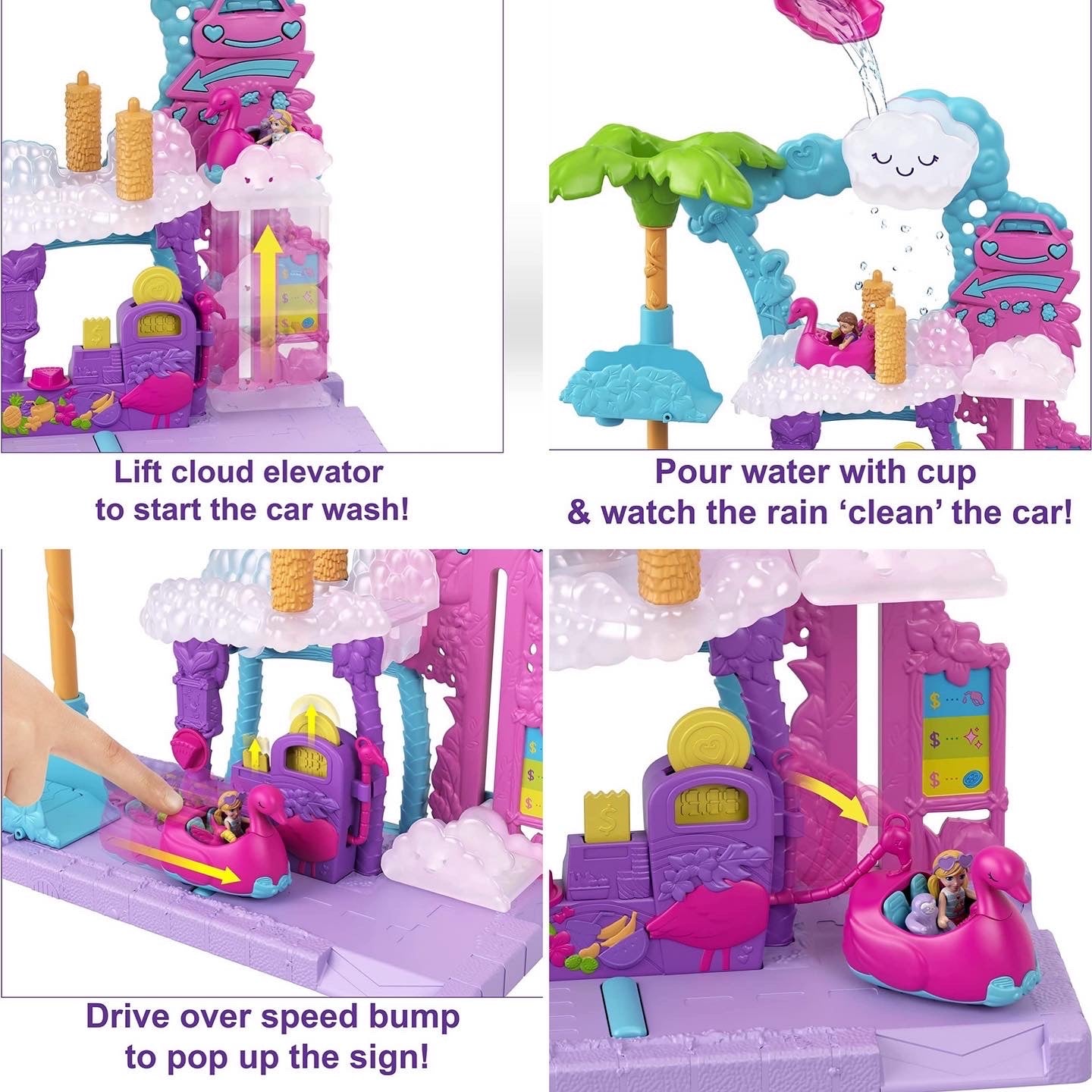 Polly Pocket Flamingo Fun Car Wash