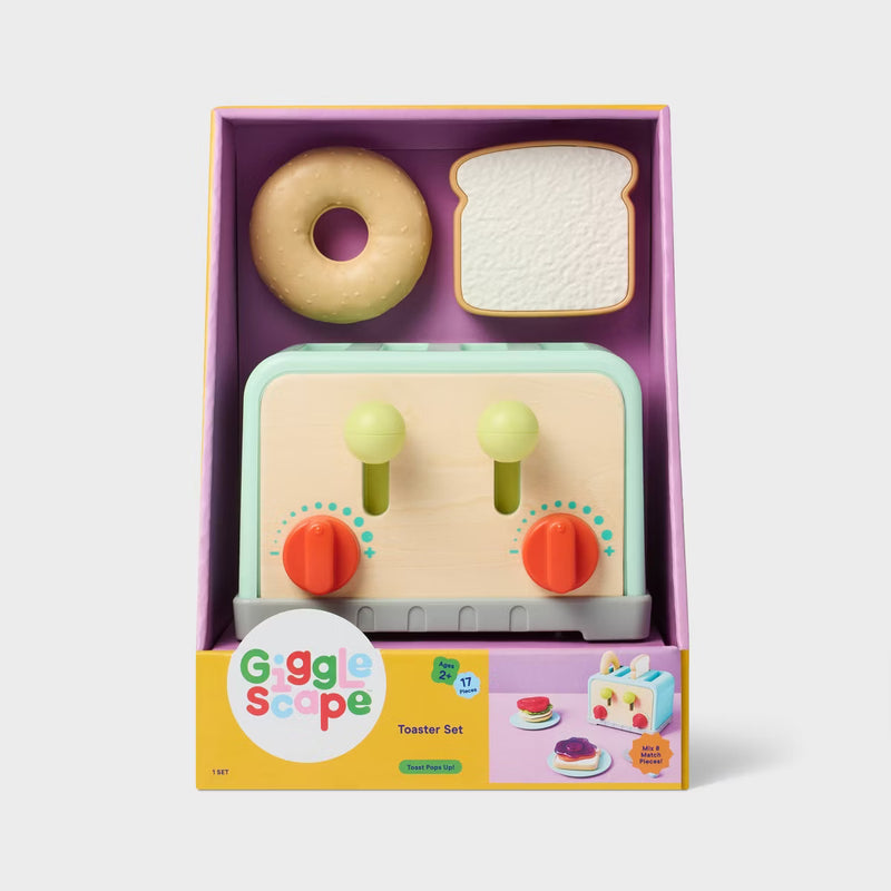 Gigglescape Toaster Play Food Set