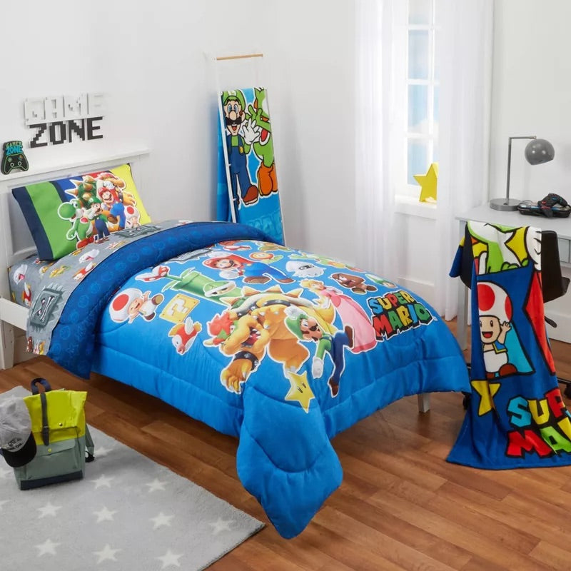 Super Mario Twin Blanket 62x90Inch