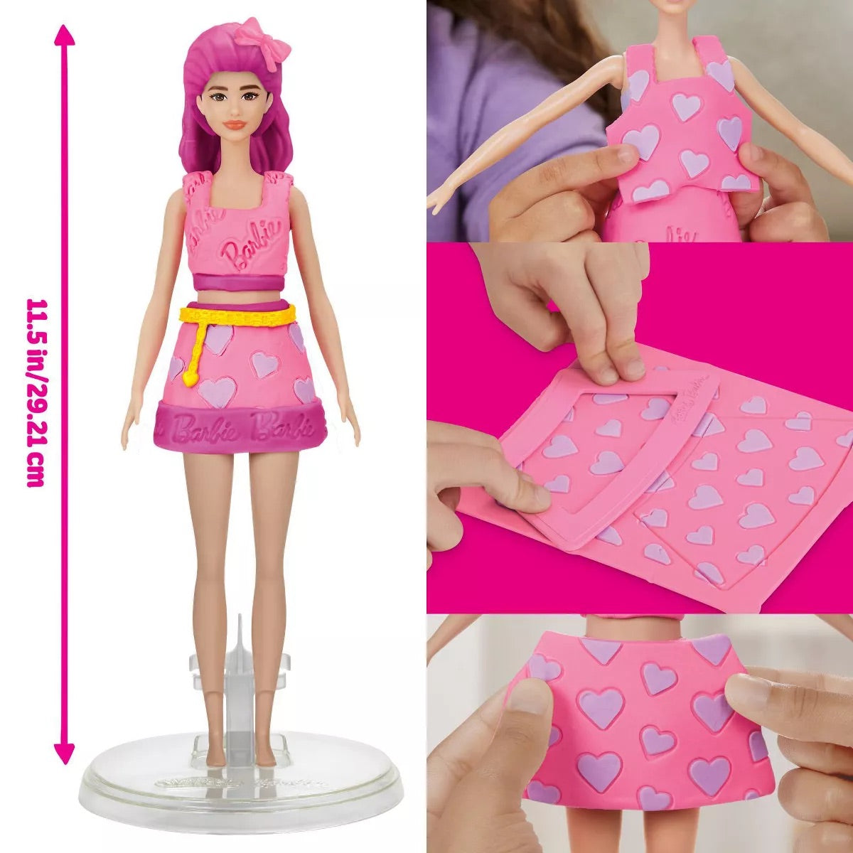 Play Doh Barbie Hearts and Hair Designer Doll Set