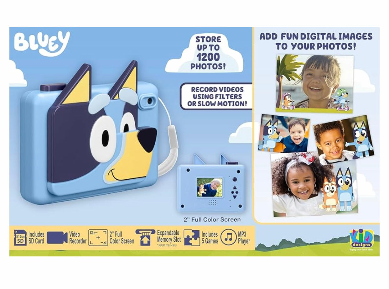 Ekids Bluey Kids Digital Camera Toy