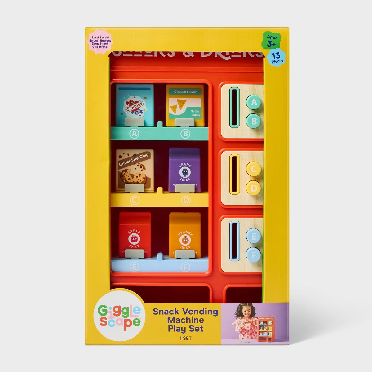 Gigglescape Snack Vending Machine Playset
