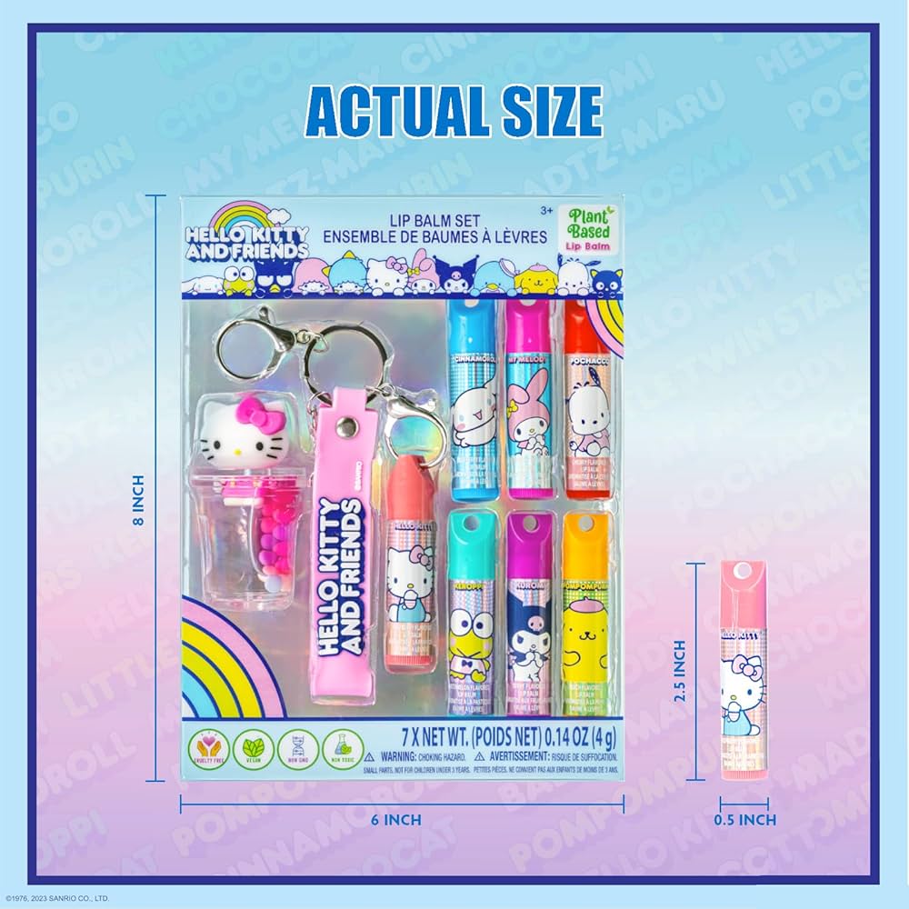 Hello Kitty and Friends Lip Balm with Keychain