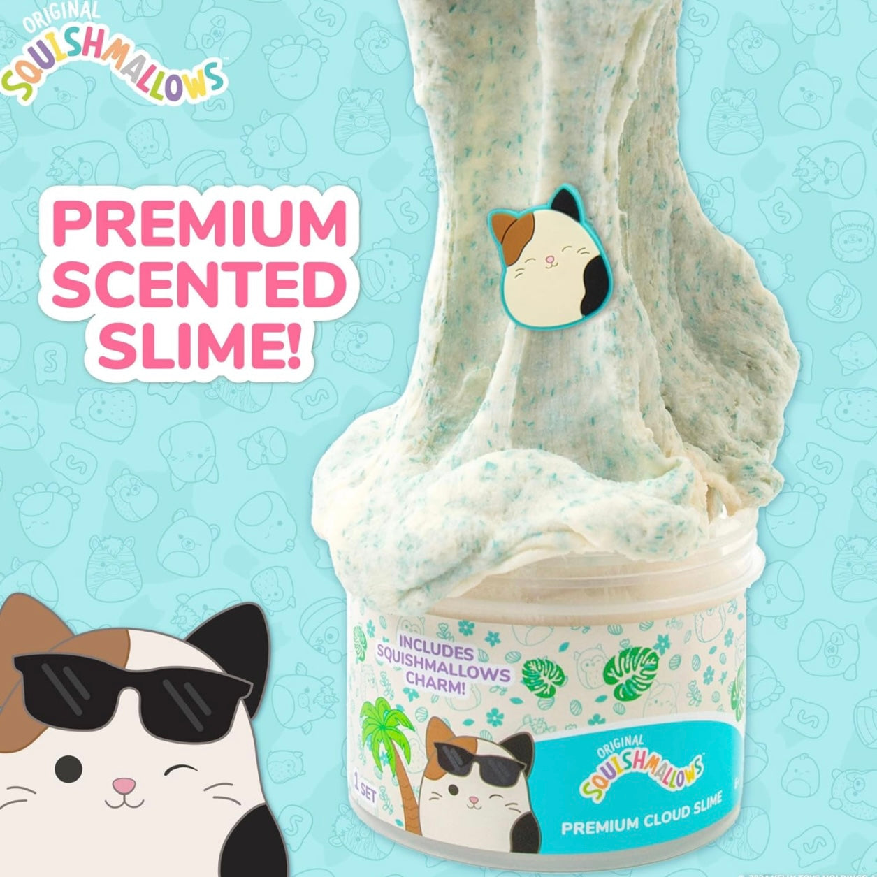 Squishmallows Cam the Cat Premium Coconut Scented Slime 8oz