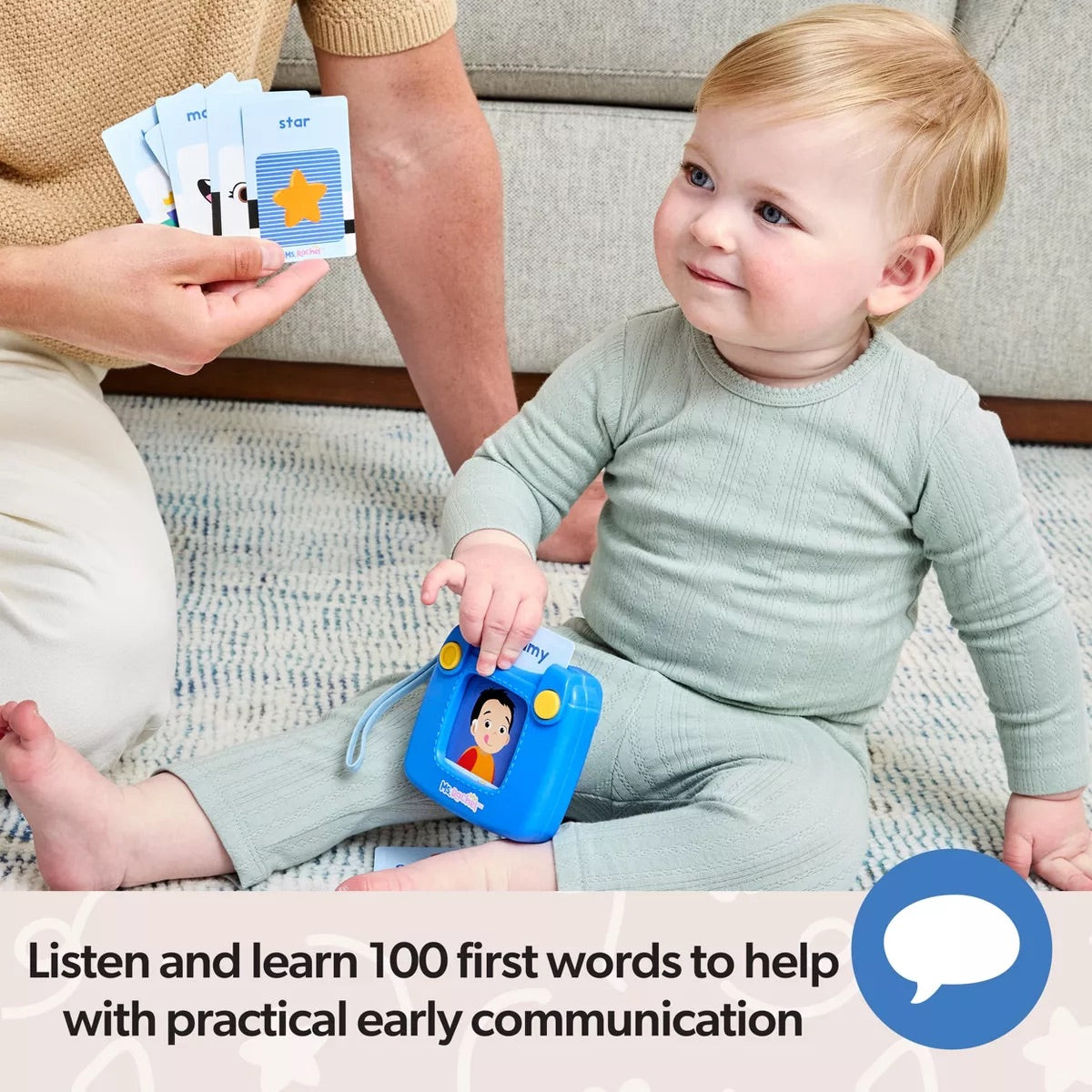 Ms. Rachel First Words Talking Flash Cards with Electronic Reader