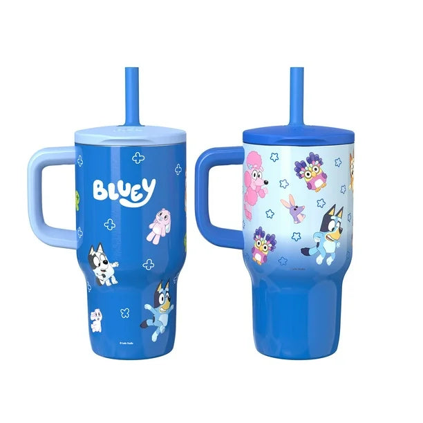 Zak Design! Bluey 16oz Stainless Steel Double Wall Tumbler 2Piece Set