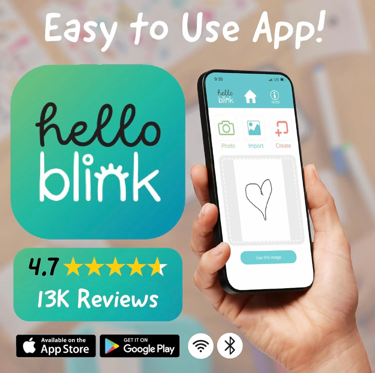 Hello Blink Sticker Maker Mini Stickers and Photo Printer