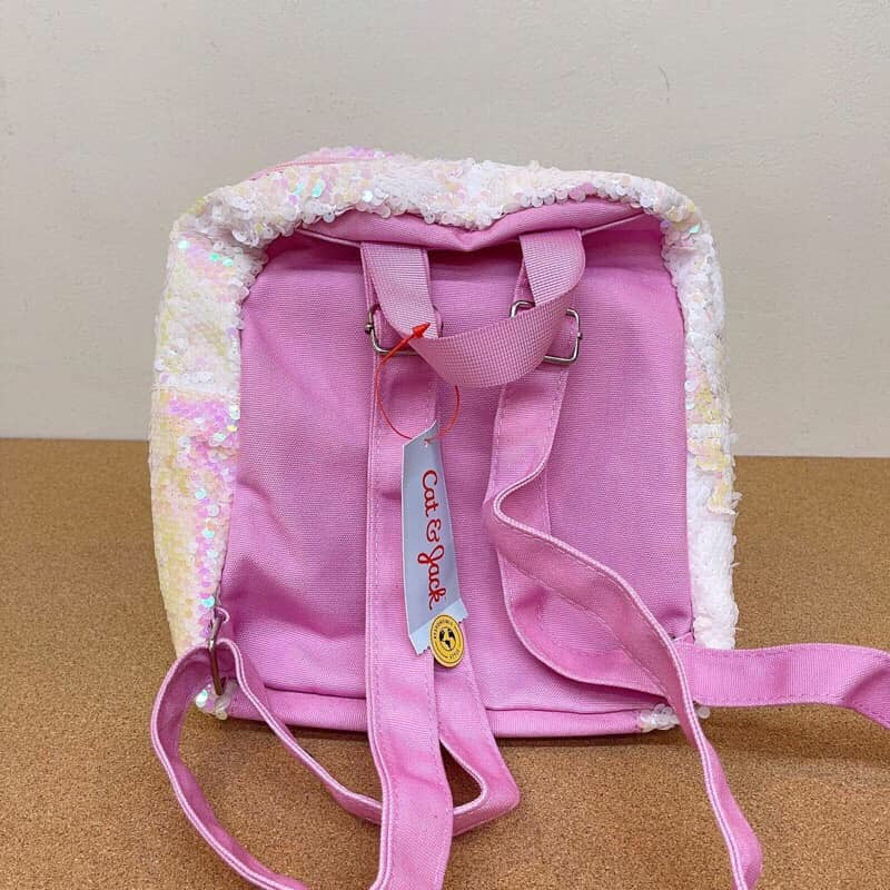 cat and jack mini backpack Cat & Jack Girls Sequin Llama Mini Backpack 10.5”