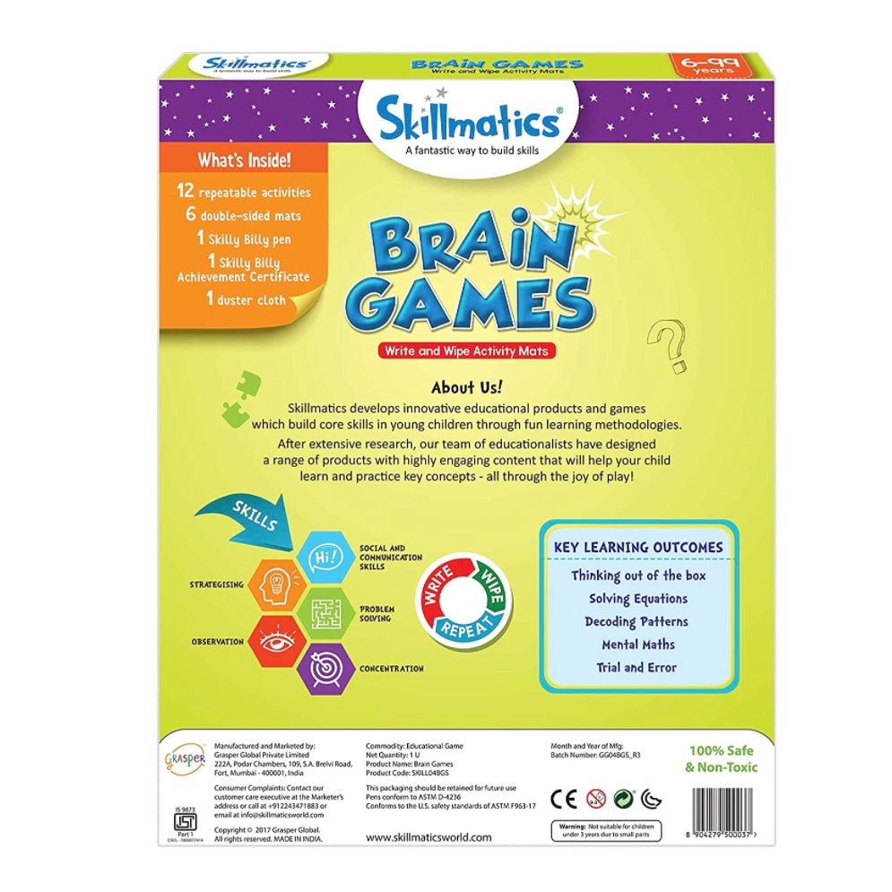 Skillmatics Brain Games Board Game