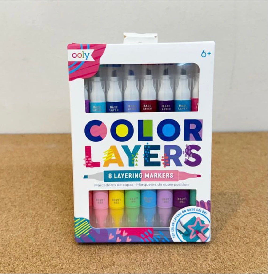 Ooly Color Layers Double Ended Layering Markers Set of 8