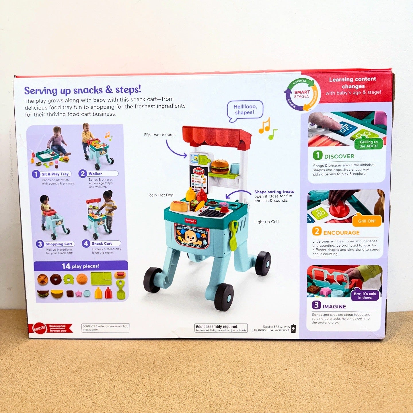 Fisher Price Laugh & Learn 4-in-1 Snack Cart Walker