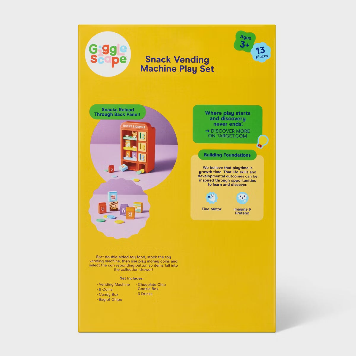 Gigglescape Snack Vending Machine Playset