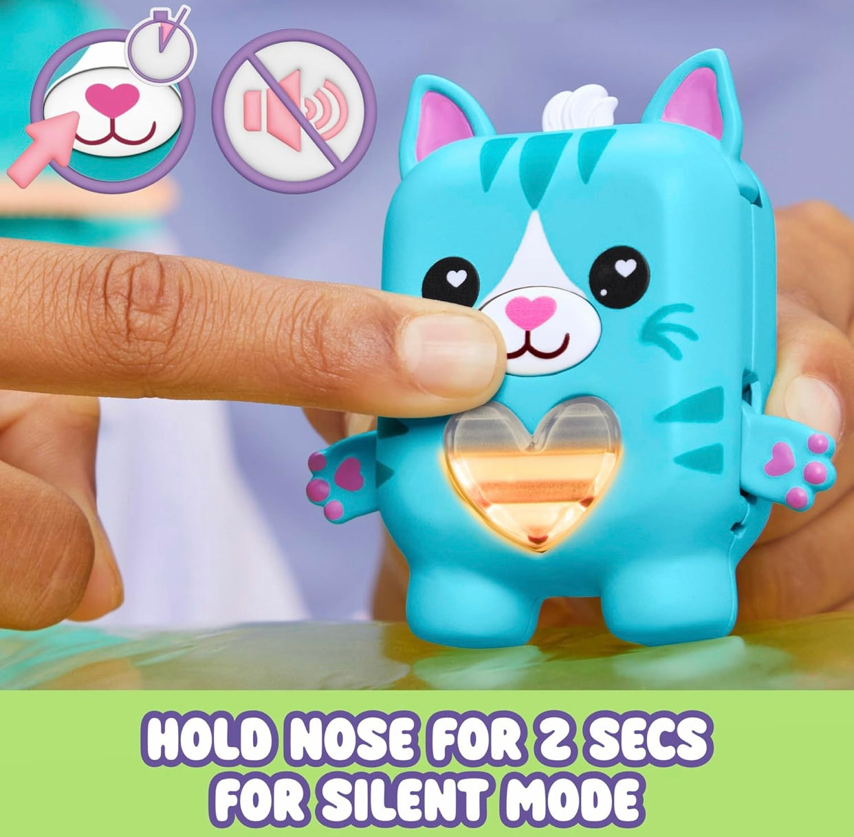 Nano-Mals Pawtricia the Blue Kitty Interactive Fidget Toy