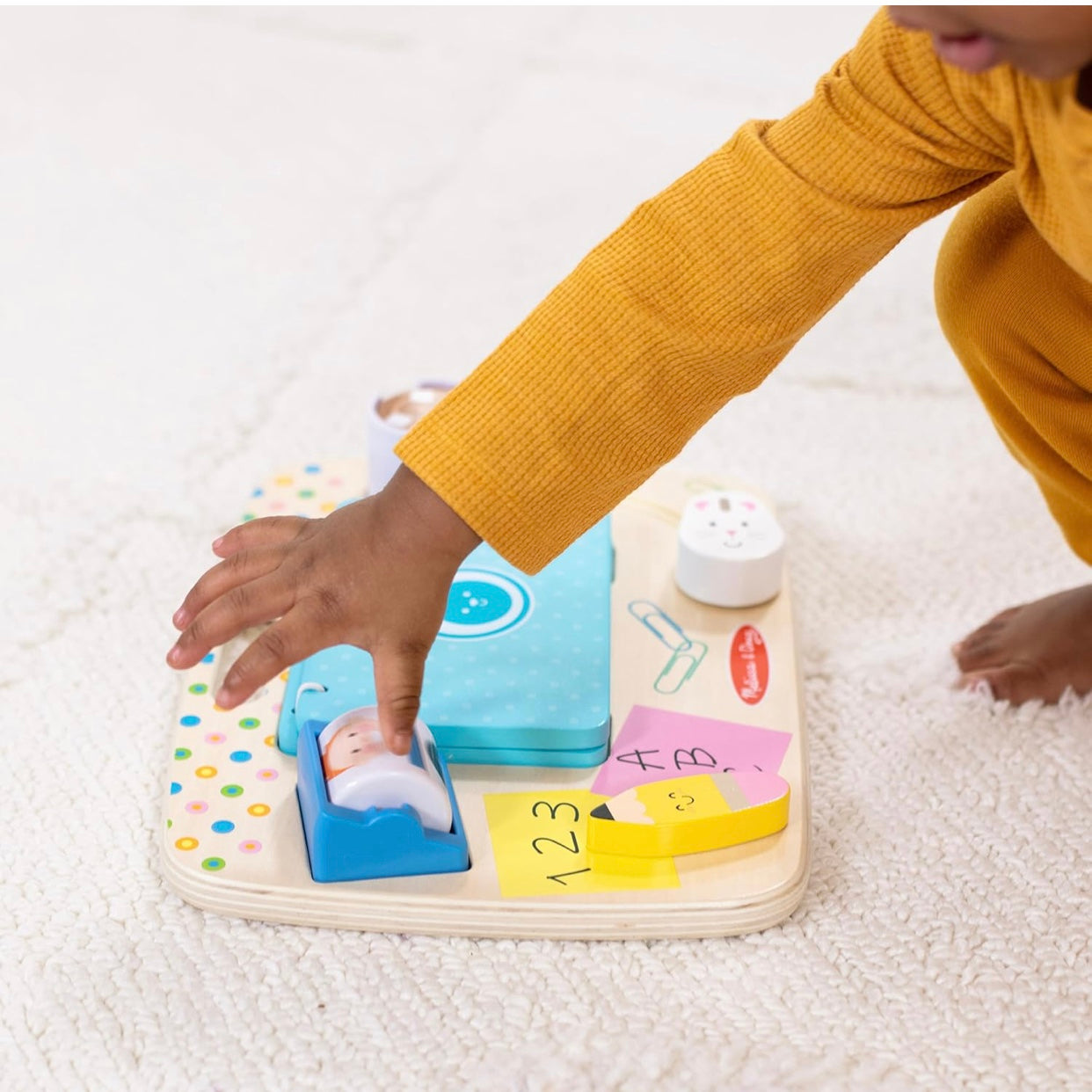 Melissa & Doug Wooden Work & Play Desktop Activity Board
