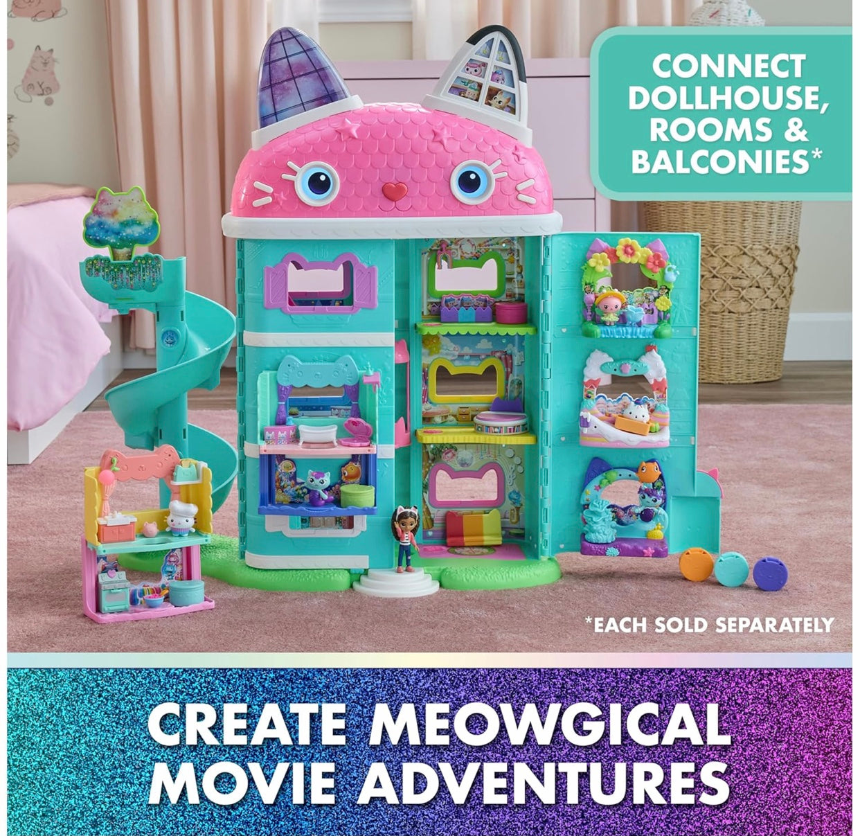 Gabby’s Dollhouse The Movie: Cakey Cat’s Sweet Treat Balcony