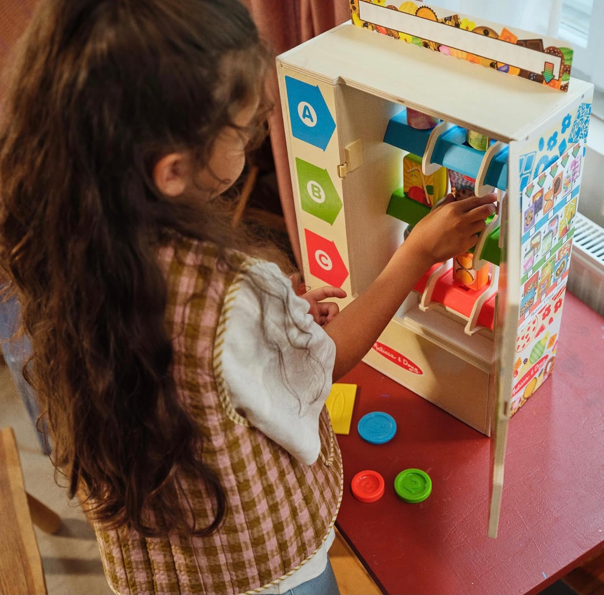 Melissa & Doug Sort-Stock-Select Wooden Vending Machine Playset