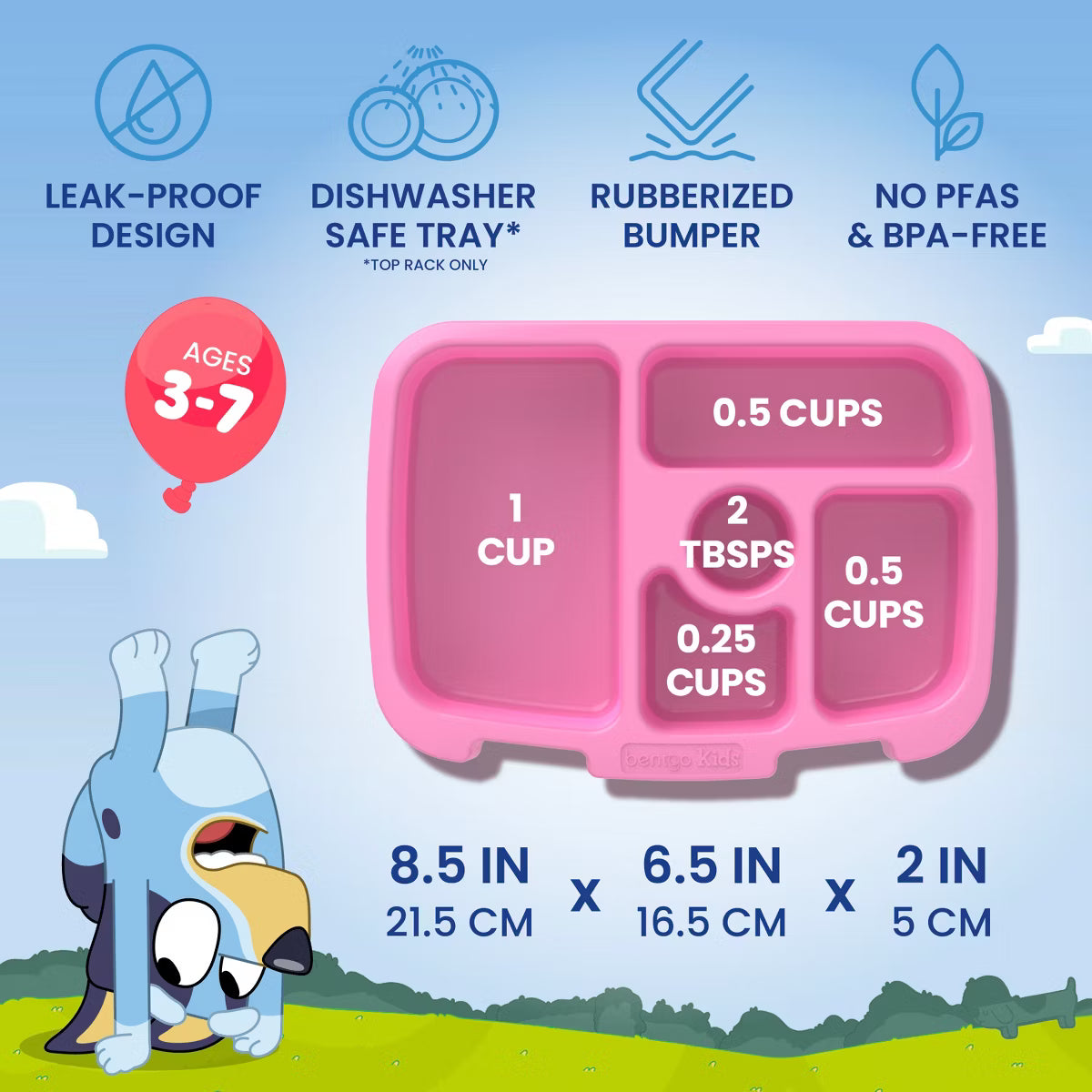 Bentgo Bluey Durable & Leak-Proof Lunchbox - Heart & Crafts
