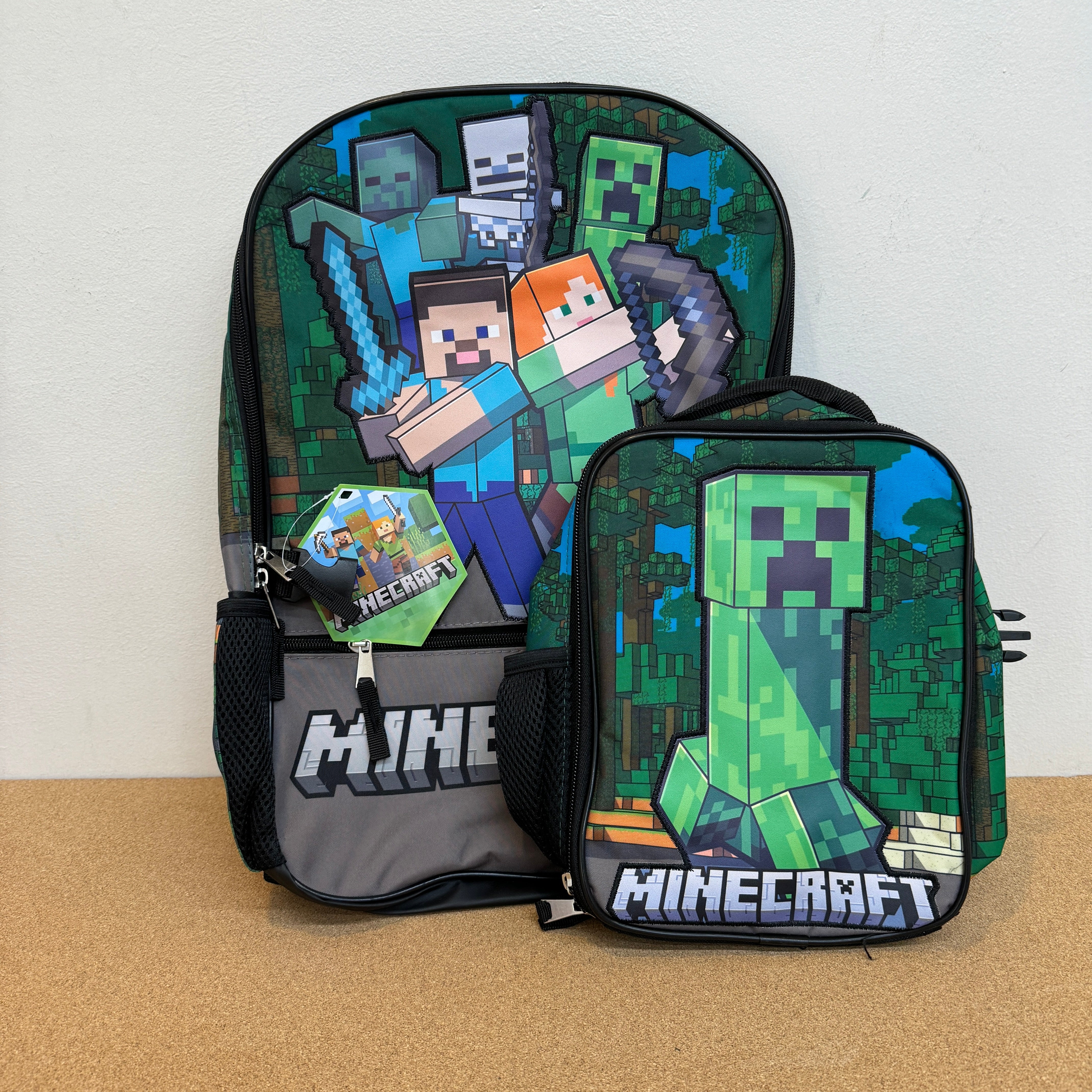 Minecraft 2Piece Backpack Set 17”