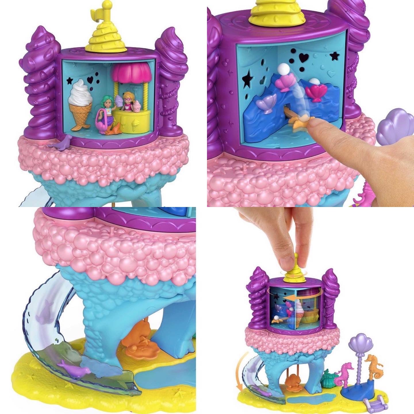 Polly Pocket Rainbow Funland Mermaid Cove Ride