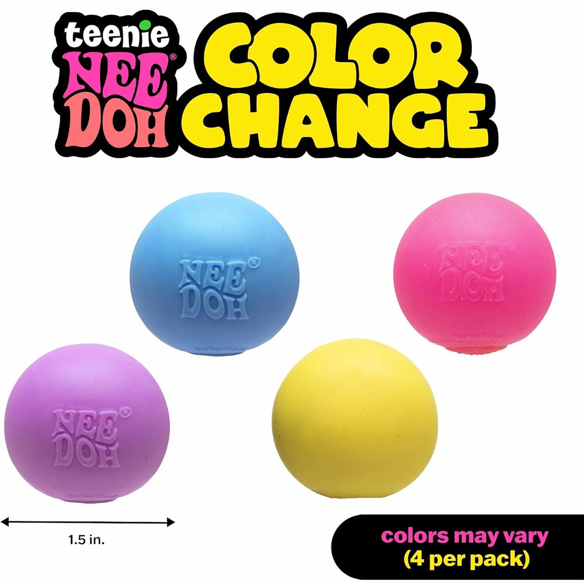 Schylling Needoh Teenie Color Change Sensory Squeeze Toy