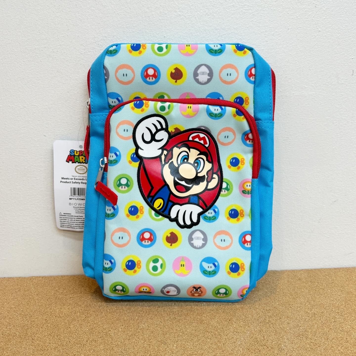 Super Mario Kids Crossbody Bag Sling Pack - Blue