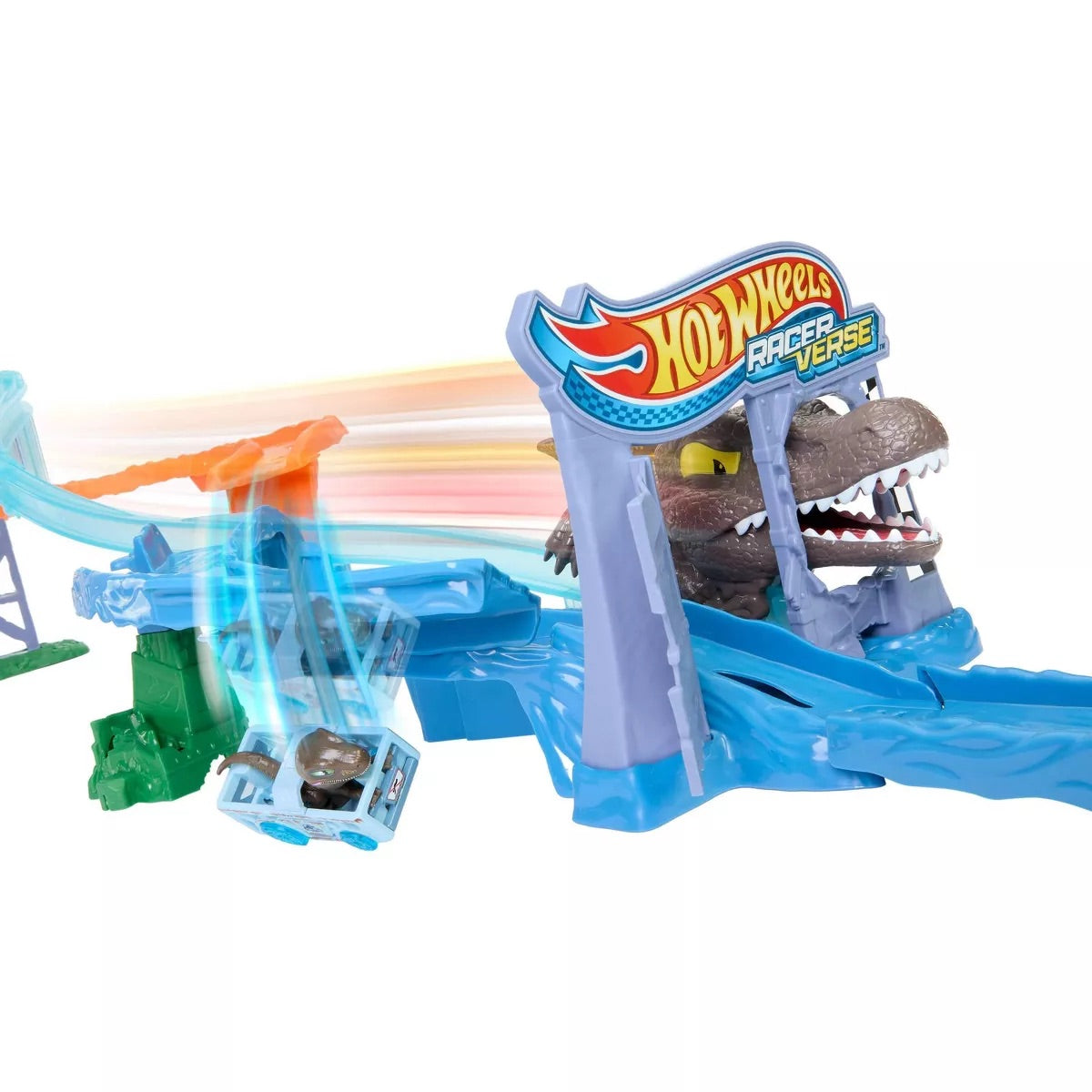 Jurassic World Hotwheels Racerverse Rebirth Crash & Splash Track Set
