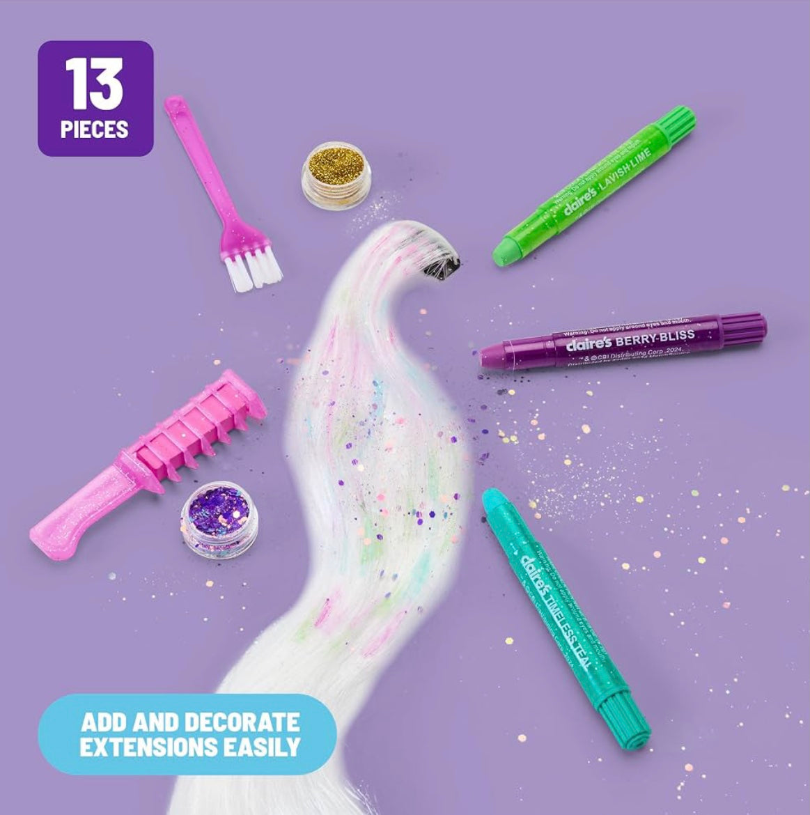 Claire’s Hair Chalk & Glitter Styling Kit