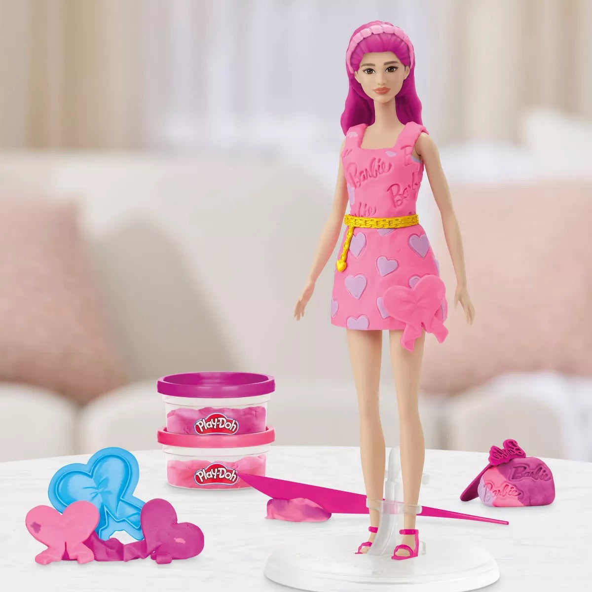 Play Doh Barbie Hearts and Hair Designer Doll Set