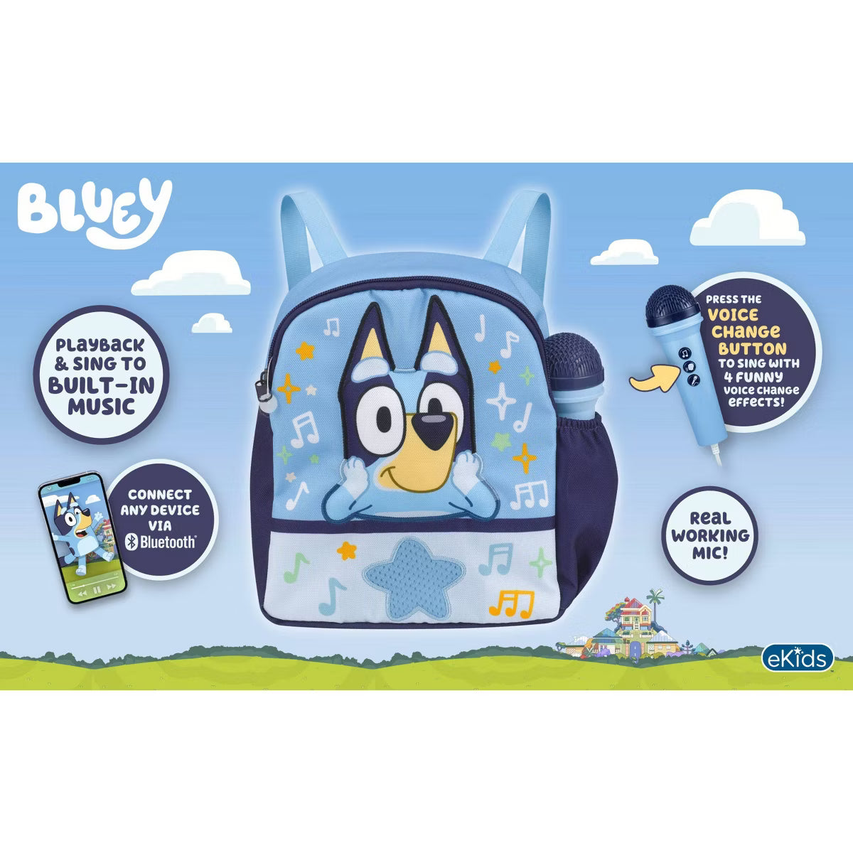 Bluey Sing Along Backpack Boombox