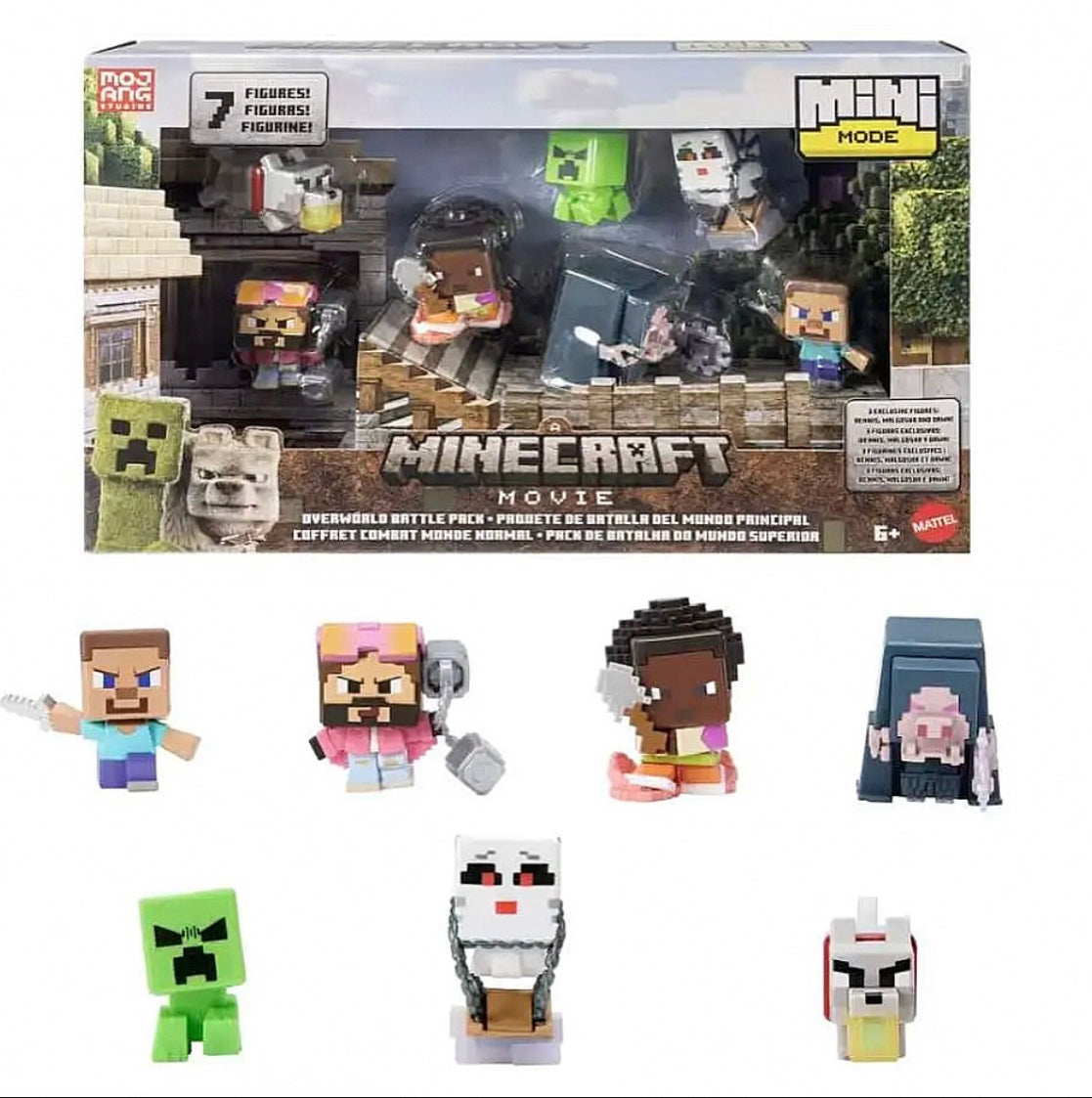 Minecraft Movie Overworld Battle Figure Pack