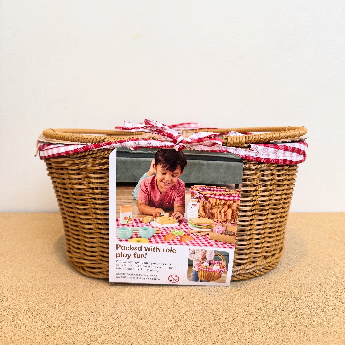 Fisher Price Wooden Picnic Basket Playset