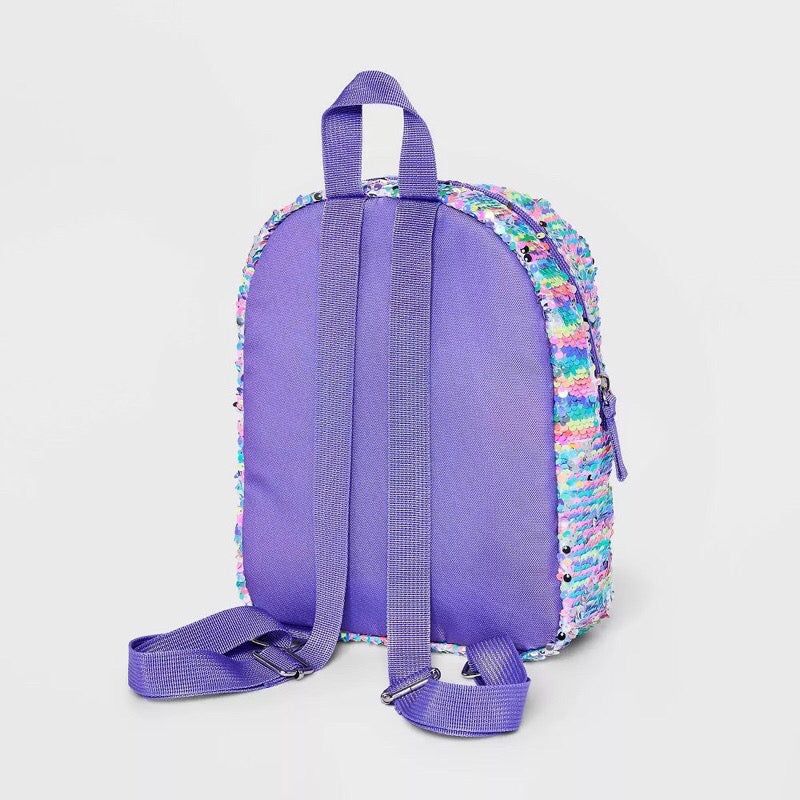 Girl Reversible Sequin Mini Backpack 10.5”